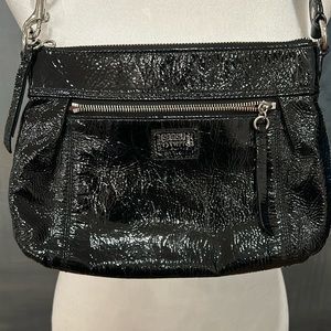 COACH patent leather black crossbody bag